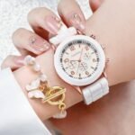 Quartz Watches with Butterfly Heart Necklace Bracelet - Image 6