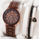 Quartz Watches with Butterfly Heart Necklace Bracelet - Image 5