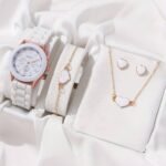 Quartz Watches with Butterfly Heart Necklace Bracelet - Image 4