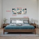 Blue Lotus Flower Canvas Wall - Image 3